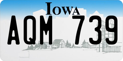 IA license plate AQM739
