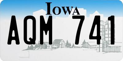 IA license plate AQM741