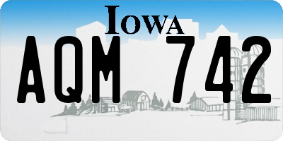 IA license plate AQM742