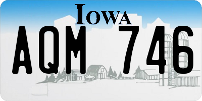 IA license plate AQM746