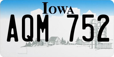 IA license plate AQM752