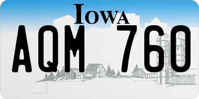 IA license plate AQM760