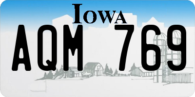 IA license plate AQM769