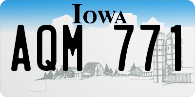 IA license plate AQM771