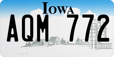 IA license plate AQM772