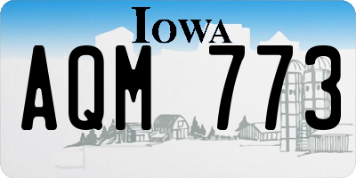 IA license plate AQM773