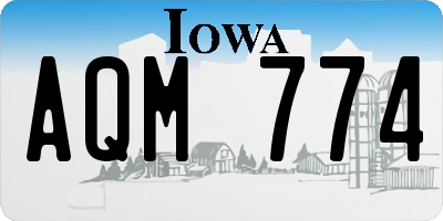 IA license plate AQM774