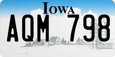 IA license plate AQM798