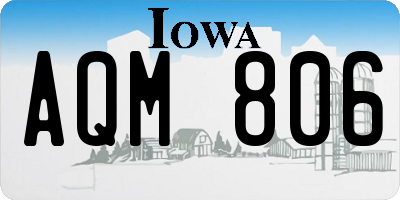 IA license plate AQM806