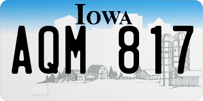 IA license plate AQM817