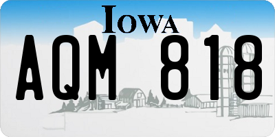 IA license plate AQM818