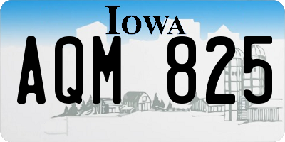IA license plate AQM825