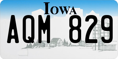 IA license plate AQM829