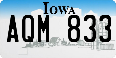 IA license plate AQM833