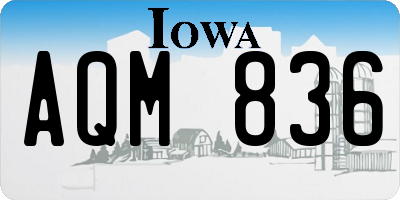 IA license plate AQM836