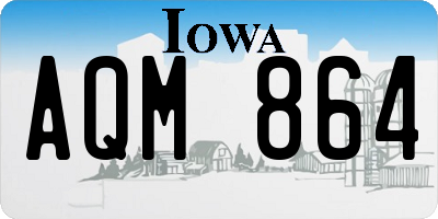 IA license plate AQM864