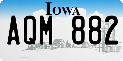 IA license plate AQM882