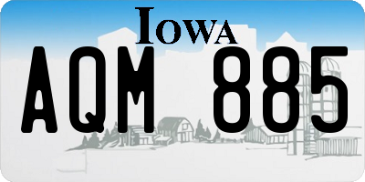 IA license plate AQM885