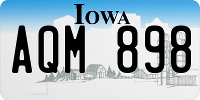 IA license plate AQM898