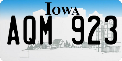 IA license plate AQM923