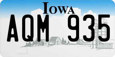IA license plate AQM935