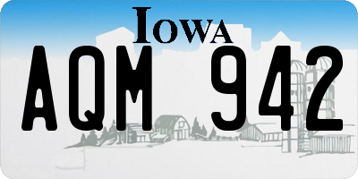 IA license plate AQM942