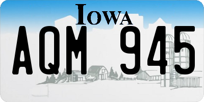 IA license plate AQM945