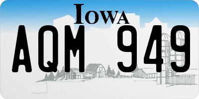 IA license plate AQM949