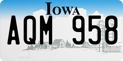 IA license plate AQM958