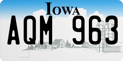 IA license plate AQM963