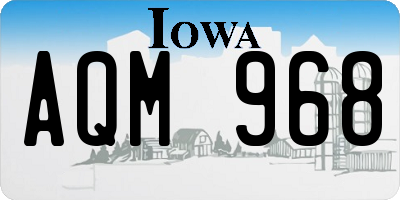 IA license plate AQM968
