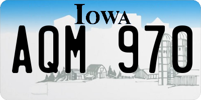 IA license plate AQM970