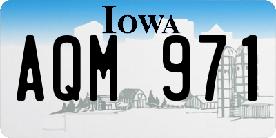 IA license plate AQM971
