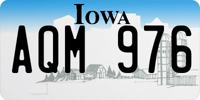 IA license plate AQM976