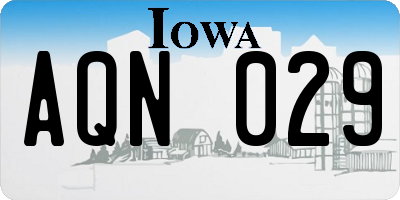 IA license plate AQN029