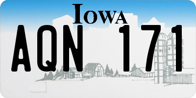 IA license plate AQN171