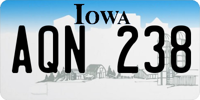 IA license plate AQN238