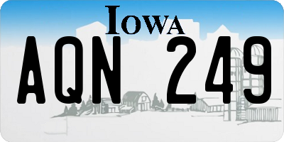 IA license plate AQN249