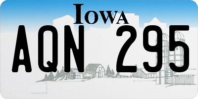 IA license plate AQN295