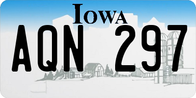 IA license plate AQN297