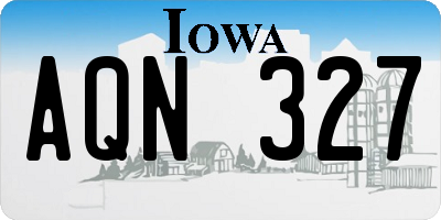 IA license plate AQN327