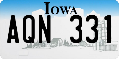 IA license plate AQN331
