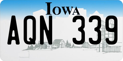 IA license plate AQN339