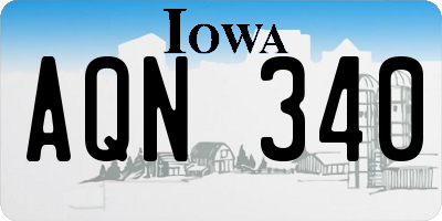 IA license plate AQN340
