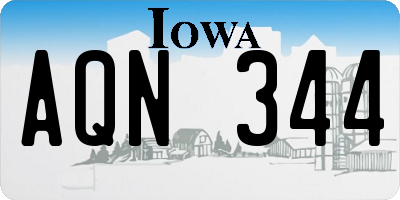 IA license plate AQN344