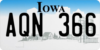IA license plate AQN366
