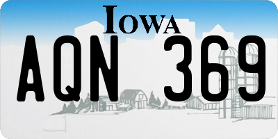 IA license plate AQN369