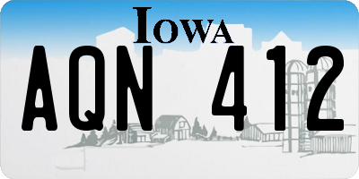 IA license plate AQN412