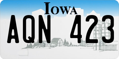 IA license plate AQN423