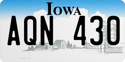IA license plate AQN430